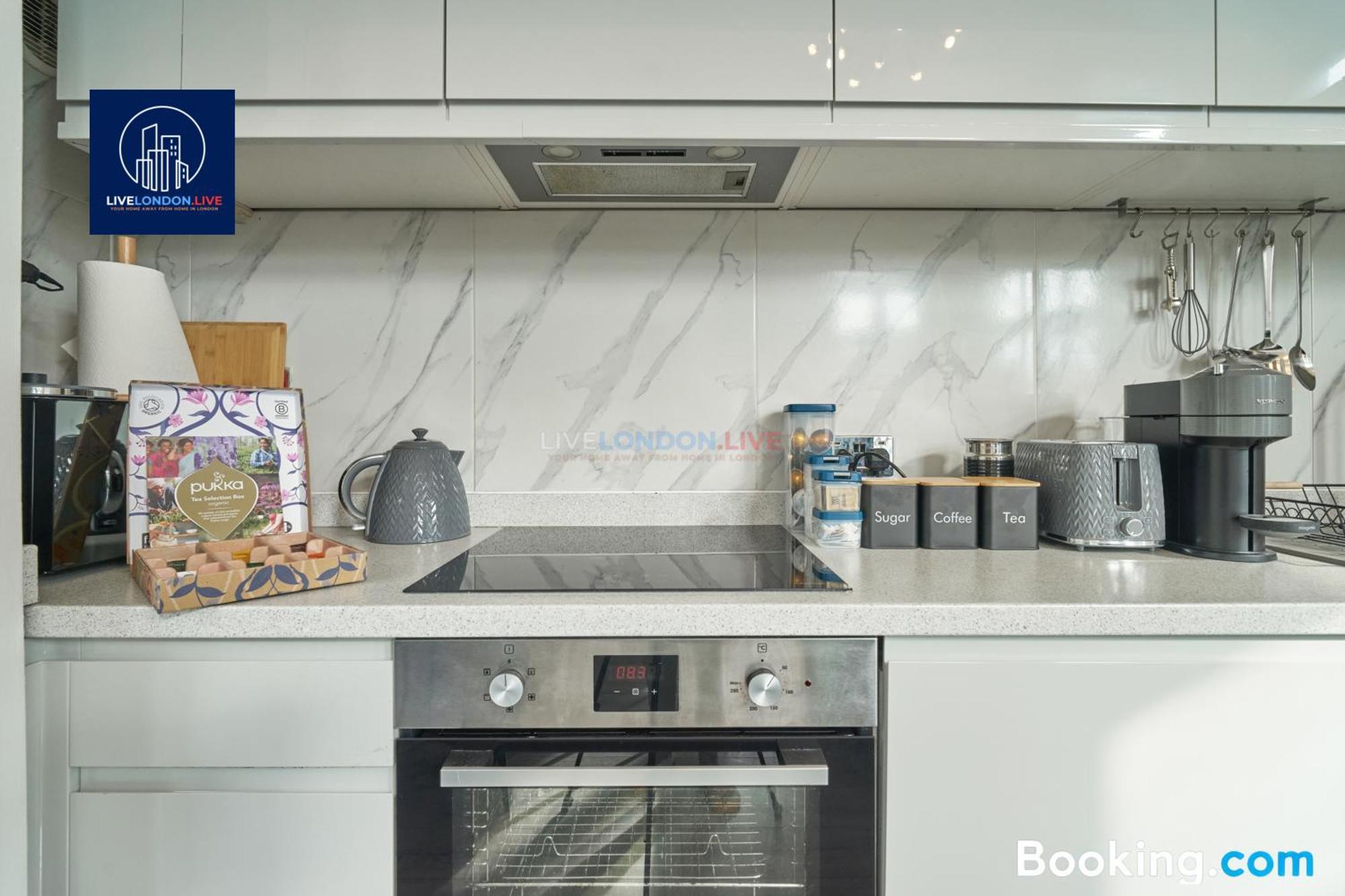 Last-minute Escape L Sleeps Up To 4 Guests L One-bedroom With King Bed And High Ceilings Near Camden By Live Short Lets & Serviced Londra